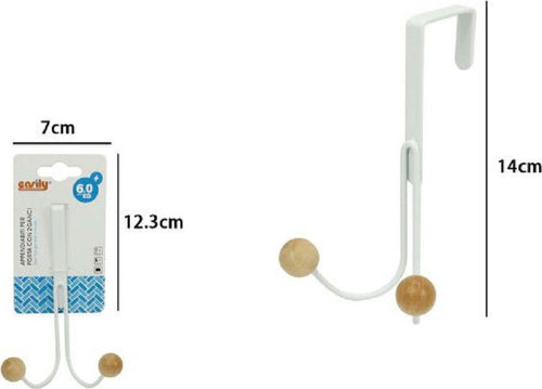 Appendiabiti Appendino Da Porta Metallo Bianco Palline Legno 2 Ganci Posti 79552 Casa, arredamento e bricolage > Arredamento > Attaccapanni Trade Shop italia - Napoli, Commerciovirtuoso.it