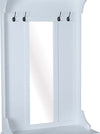 Appendiabiti-Attaccapanni-da-Terra-con-Specchio-Scarpiera-4-Ganci-Legno-80x40x170cm-Bianco-HU7831-226HU7