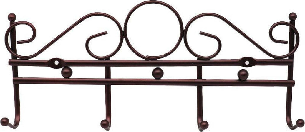 Appendiabiti Attaccapanni In Metallo Bronzato A Parete 4 Posti Ganci 30x12 Cm Casa, arredamento e bricolage > Arredamento > Attaccapanni Trade Shop italia - Napoli, Commerciovirtuoso.it