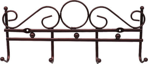 Appendiabiti Attaccapanni In Metallo Bronzato A Parete 4 Posti Ganci 30x12 Cm Casa, arredamento e bricolage > Arredamento > Attaccapanni Trade Shop italia - Napoli, Commerciovirtuoso.it