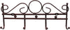 Appendiabiti-Attaccapanni-In-Metallo-Bronzato-A-Parete-4-Posti-Ganci-30x12-Cm