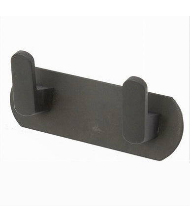 Appendiabiti Con 2 Ganci Appendino Portasciugamano Bagno Casa Cucina Nero 59736