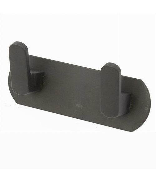Appendiabiti Con 2 Ganci Appendino Portasciugamano Bagno Casa Cucina Nero 59736