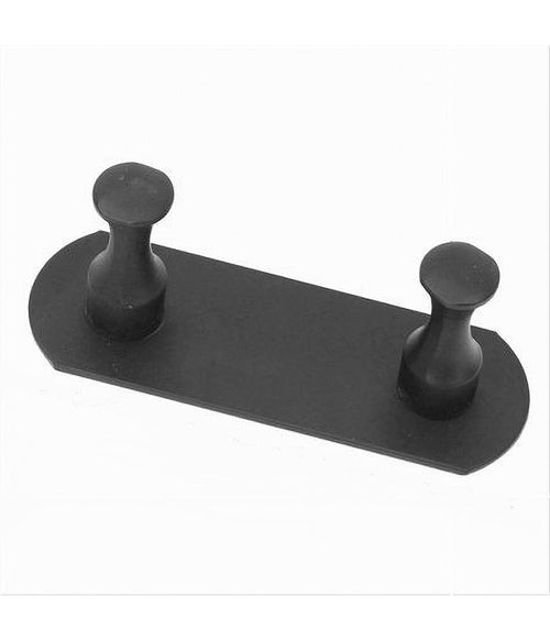 Appendiabiti Con 2 Ganci Nero Per Accappatoio Bagno Cucina Casa Da Parete 59751