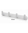 Appendiabiti Con 4 Ganci Appendino Asciugamano Da Bagno Casa Cucina Bianco 59743