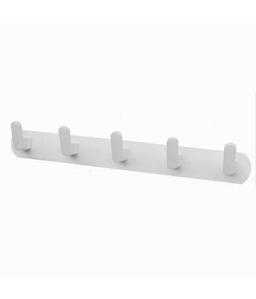 Appendiabiti Con 5 Ganci Appendino Asciugamano Da Bagno Casa Cucina Bianco 59744
