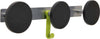 Appendiabiti da muro - 3 posti - 45x7x9 cm - nero-acciaio - Alba Casa e cucina/Arredamento/Ingresso/Appendiabiti Eurocartuccia - Pavullo, Commerciovirtuoso.it