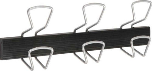 Appendiabiti da muro - 46 5x7 2x16 5 cm - 3 posti - metallo-ABS - nero-grigio metallizzato - Alba Casa e cucina/Arredamento/Ingresso/Appendiabiti Eurocartuccia - Pavullo, Commerciovirtuoso.it