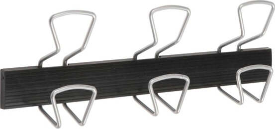 Appendiabiti da muro - 46 5x7 2x16 5 cm - 3 posti - metallo-ABS - nero-grigio metallizzato - Alba Casa e cucina/Arredamento/Ingresso/Appendiabiti Eurocartuccia - Pavullo, Commerciovirtuoso.it