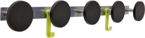 Appendiabiti da muro - 5 posti - 77x9 cm - nero-acciaio - Alba Casa e cucina/Arredamento/Ingresso/Appendiabiti Eurocartuccia - Pavullo, Commerciovirtuoso.it