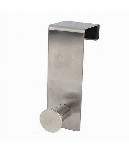 Appendiabiti Da Porta Con 1 Gancio 4x11.5cm Silver Per Asciugamani Vestiti 87782
