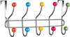 Appendiabiti-Da-Porta-Con-10-Ganci-E-Pomelli-Multicolore-Gancio-Dietro-Porta