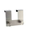 Appendiabiti Da Porta Con 2 Ganci 12.5 X 11.5cm Silver Asciugamani Vestiti 87783