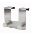 Appendiabiti Da Porta Con 2 Ganci 12.5 X 11.5cm Silver Asciugamani Vestiti 87783
