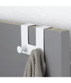 Appendiabiti Da Porta Con 2 Ganci 12.5x11.5 Cm Bianco Asciugamani Vestiti 87779