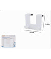 Appendiabiti Da Porta Con 2 Ganci 12.5x11.5 Cm Bianco Asciugamani Vestiti 87779