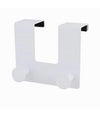 Appendiabiti Da Porta Con 2 Ganci 12.5x11.5 Cm Bianco Asciugamani Vestiti 87779