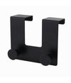 Appendiabiti Da Porta Con 2 Ganci 12.5x11.5cm Nero Per Asciugamani Vestiti 87775