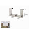 Appendiabiti Da Porta Con 3 Ganci 19.5 X 11.5cm Silver Asciugamani Vestiti 87784
