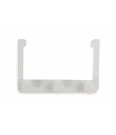 Appendiabiti Da Porta Con 3 Ganci 19.5x11.5 Cm Bianco Asciugamani Vestiti 87780