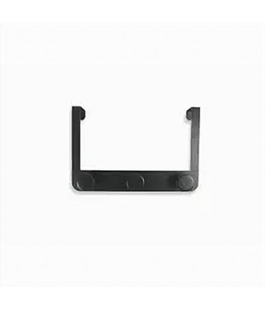 Appendiabiti Da Porta Con 3 Ganci 19.5x11.5cm Nero Per Asciugamani Vestiti 87776