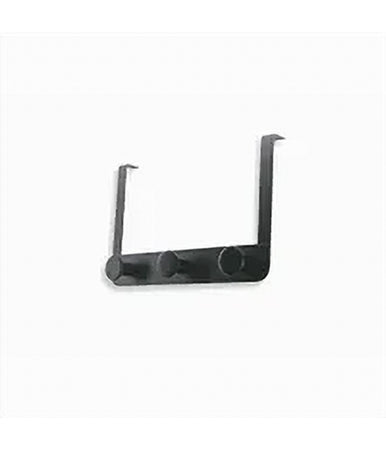 Appendiabiti Da Porta Con 3 Ganci 19.5x11.5cm Nero Per Asciugamani Vestiti 87776