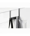 Appendiabiti Da Porta Con 3 Ganci 19.5x11.5cm Nero Per Asciugamani Vestiti 87776
