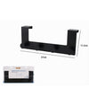 Appendiabiti Da Porta Con 4 Ganci 27 X 11.5cm Nero Per Asciugamani Vestiti 87777
