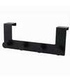 Appendiabiti Da Porta Con 4 Ganci 27 X 11.5cm Nero Per Asciugamani Vestiti 87777