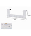 Appendiabiti Da Porta Con 4 Ganci 27x11.5cm Bianco Per Asciugamani Vestiti 87781