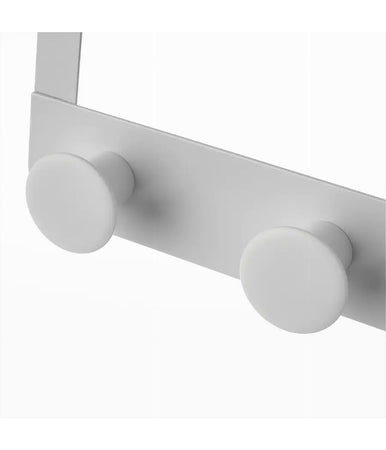 Appendiabiti Da Porta Con 4 Ganci 27x11.5cm Bianco Per Asciugamani Vestiti 87781