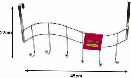 Appendiabiti Da Porta Metallo 6 Posti Ganci Giacche Vestiti Cappotti 21552 Fai da te/Ferramenta/Ganci/Appendiabiti sopraporta Trade Shop italia - Napoli, Commerciovirtuoso.it