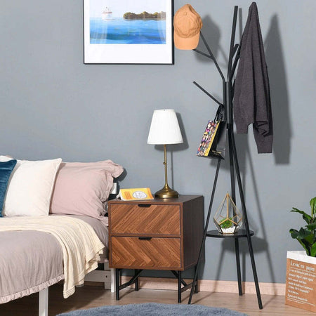 Appendiabiti Da Terra Attaccapanni In Metallo E Legno Nero 45 X 45 X 180 Cm Casa e cucina/Arredamento/Ingresso/Appendiabiti Trade Shop italia - Napoli, Commerciovirtuoso.it