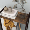 Appendiabiti-da-Terra-con-Asta,-3-Cassetti-e-Ripiani,-in-Legno-MDF-e-Acciaio,-58.5x30x178-cm,-Marrone-JH3850-296V00RBJH3