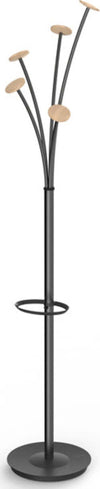 Appendiabiti Festival N - 5 posti - 175 cm - nero - legno chiaro - Alba Casa e cucina/Arredamento/Ingresso/Appendiabiti Eurocartuccia - Pavullo, Commerciovirtuoso.it