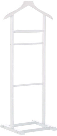 Appendiabiti Indossatore legno Pioppo Bianco Servo Muto Porta Abiti 48x36x107cm