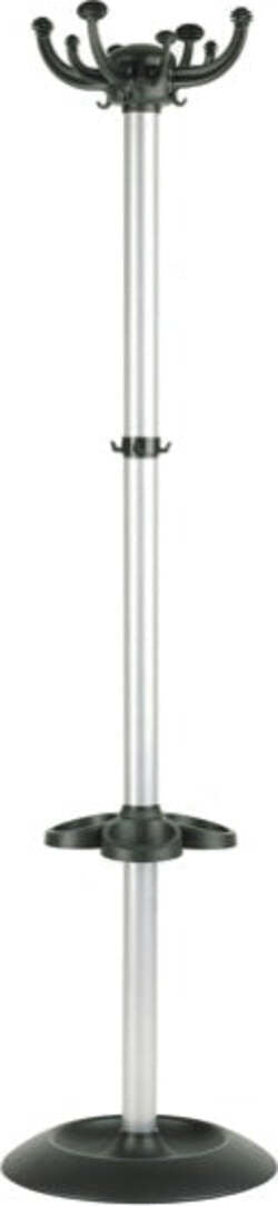 Appendiabiti Jolly - 8 posti - 168x40 cm - con portaombrelli - nero-grigio - Unisit Casa e cucina/Arredamento/Ingresso/Appendiabiti Eurocartuccia - Pavullo, Commerciovirtuoso.it