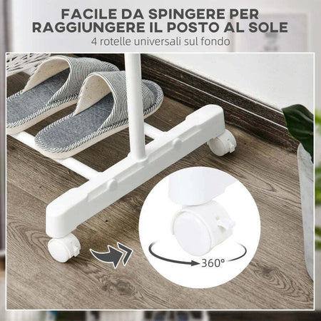 Appendiabiti-Stender-ad-Altezza-Regolabile-con-Fondo-Portaoggetti-e-4-Ruote,-68.5x42x87-145-cm-DS7850-116DS7