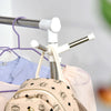 Appendiabiti-Stender-ad-Altezza-Regolabile-con-Fondo-Portaoggetti-e-4-Ruote,-68.5x42x87-145-cm-DS7850-116DS7