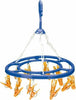 Appendibiancheria-Con-Gancio-18-Pinze-Mollette-In-Plastica-Colore-Blu