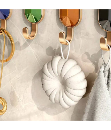 Appendini Luxury Set Da 4 Ganci A Parete Muro Effetto Gioelli Preziosi Dorato