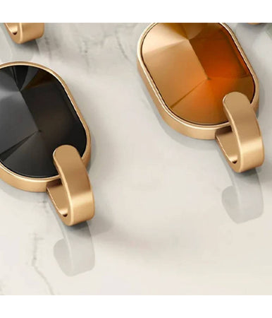 Appendini Luxury Set Da 4 Ganci A Parete Muro Effetto Gioelli Preziosi Dorato