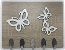 Appendino 5 ganci, base ed applicazioni legno mdf e strass,  misure  cm 20 x 16 h. Casa e cucina/Arredamento/Ingresso/Appendiabiti a parete MagiediNatale.it - Altamura, Commerciovirtuoso.it