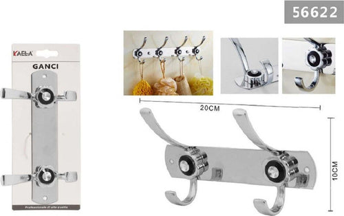 Appendino A 2 Ganci Appendi Abiti Asciugamano Bagno Fiore Diamante 20x10cm 56622 Casa e cucina/Bagno/Mobili da bagno/Portasciugamani/Ganci portasciugamani Trade Shop italia - Napoli, Commerciovirtuoso.it