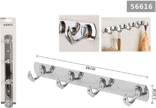 Appendino A 4 Ganci Forma Delfino Porta Asciugamani Parete Bagno 28x3.2 Cm 56616 Casa e cucina/Bagno/Mobili da bagno/Portasciugamani/Ganci portasciugamani Trade Shop italia - Napoli, Commerciovirtuoso.it