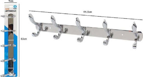 Appendino-Appendi-Abiti-Multiuso-A-5-Ganci-Ali-Finitura-Cromo-Lucido-52182