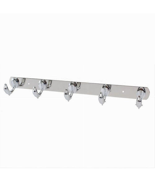 Appendino Con 5 Ganci A Delfino Parete Multiuso Acciaio Viti 45 X 7.5 Cm 52180
