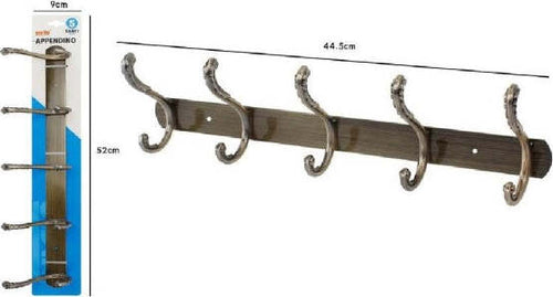 Appendino-Con-5-Ganci-Farfalla-Parete-Multiuso-Viti-Appendi-Abiti-44.5-Cm-52185