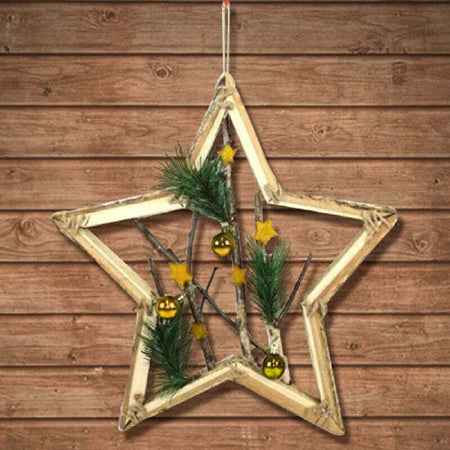 Appendino Forma Stella In Legno Rami E Palline 42cm Oro Decorazione Natale Casa e cucina/Decorazioni per interni/Addobbi e decorazioni per ricorrenze/Decorazioni natalizie/Addobbi e decorazioni/Ciondoli e pendenti Trade Shop italia - Napoli, Commerciovirtuoso.it