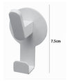 Appendino Gancio 2 Posti Porta Asciugamano Bagno Casa Cucina Bianco 7.5cm 59740